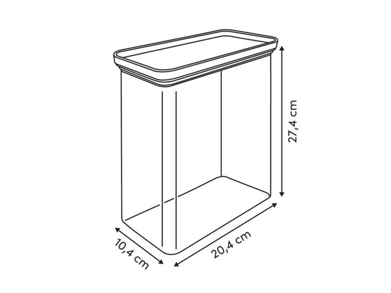  Boîte de conservation rectangulaire avec couvercle en bambou eske 4l transparent ESKE BAMBOU - Conforama C
