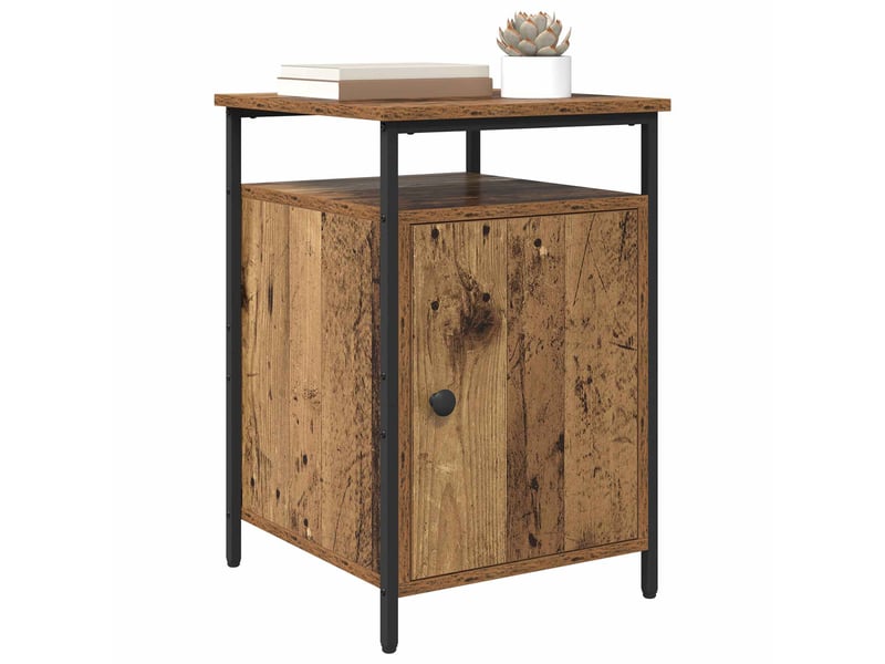  Table de chevet, table de nuit bois ancien 40 x 42 x 60cm bois d'ingénierie  - Conforama C