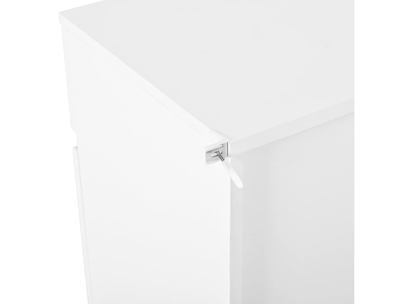  Ensemble de vestiaire d'entrée 80 x 35 x 103 cm blanc mdf et panneaux de particules, banc et rangement  - Conforama E
