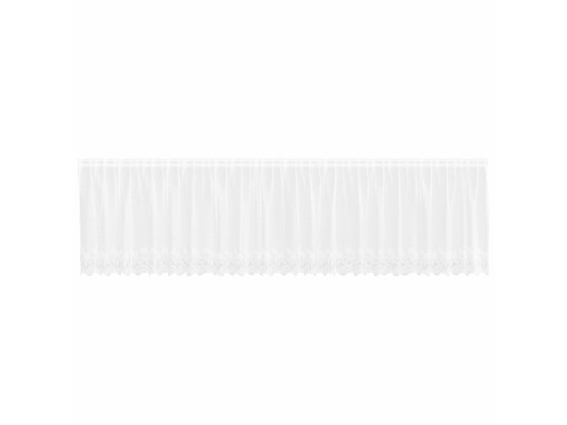 Rideau en dentelle, rideau ajouré, voilage blanc 120 x 600 cm polyester cf43655 - Conforama A