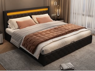 Lit coffre 180x200 cm BGSRYAO   coloris noir