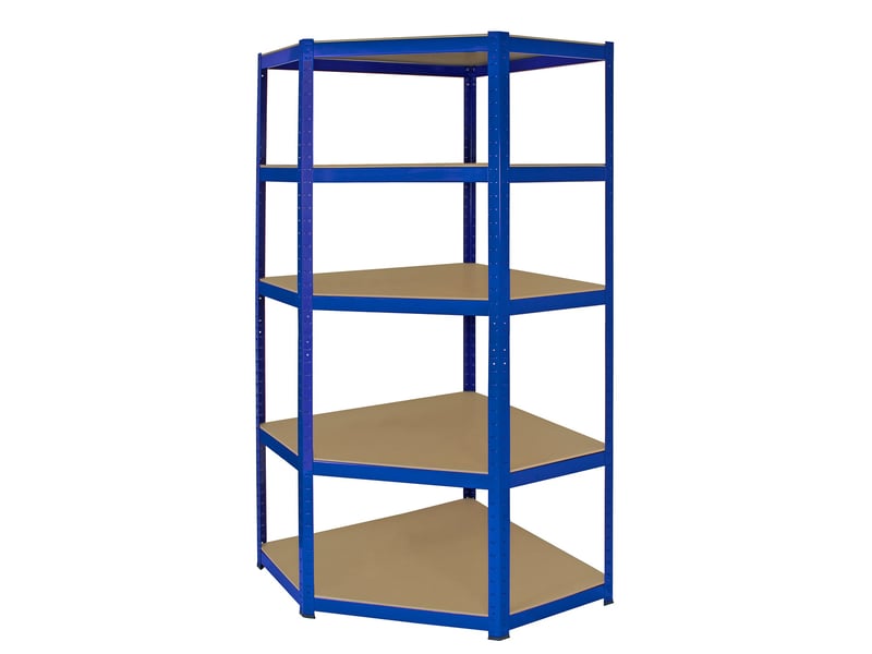  Monster racking - 1 rayonnage d'angle t-rax bleu et 2 rayonnages t-rax bleus en acier sans boulons 90cm x 45cmx 180cm 20005 - Conforama D