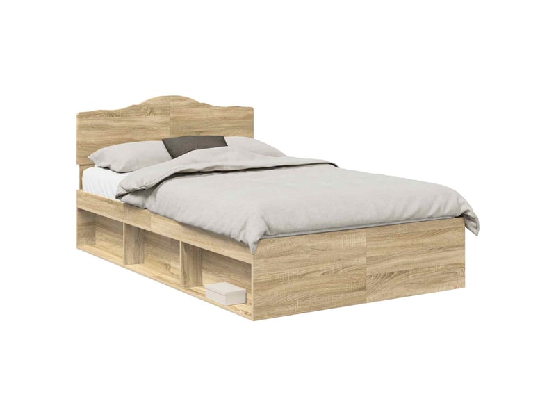  Lit double- lit adulte -  cadre de lit sonoma 120 x 190 cm bois de pin massif  - Conforama A