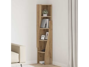 Meuble d'angle, meuble de rangement salon 27,5x27x140cm bois d'ingénierie chêne artisanal