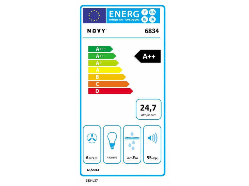 Novy - hotte de plafond 90cm 549m3h blanc 6834 - pure'line 6834 - Conforama B