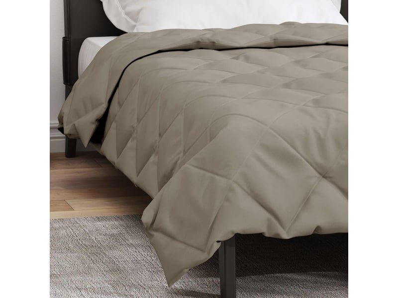 Duvet - couette d'été simple 220 x 135 cm été 200 gsm gris clair - Conforama D