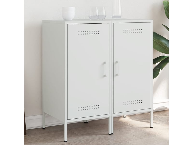  Buffets 2 pcs - bahut - meuble de rangement blanc 36x39x79 cm acier  - Conforama B