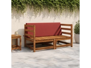 Coussin de dossier, coussin de dos soest 100 % polyester rouge 120 x 20 x 40 cm cf55234