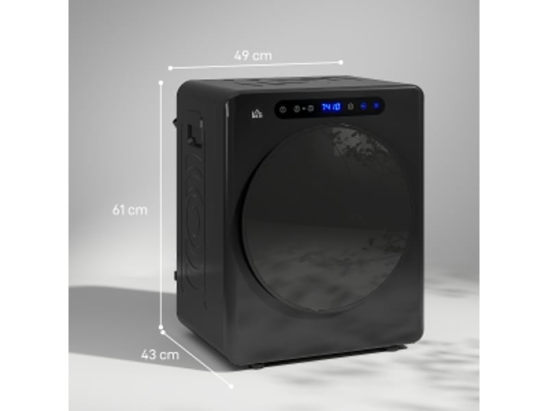 Sèche-linge - 4 kg - programmes de séchage - stainless steel - noir - 49 x 43 x 61 cm - pose libre - linge quotidien B61-010V90BK - Conforama A