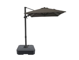 Axi nyra parasol déporté rectangulaire avec pied de parasol, 200 x 300 cm, anthracitetaupe | pour le jardin terrasse avec armature thermolaquée | housse de protection inclus