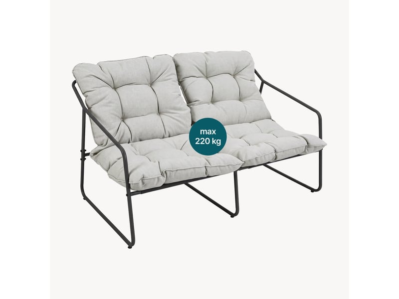  Ensemble de meubles de jardin kivanta 5 pièces gris foncé beige [en.casa] Kivanta - Conforama C