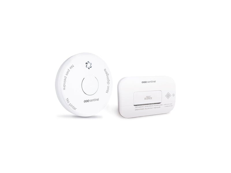 Détecteur fumee et monoxyde de carbone 2 en 1 kit securekit blanc mur ou plafond 85 db led alarmes test silence SCS3701085204082 - Conforama A