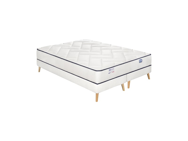 Ensemble evident, matelas ressorts ensachés 160x200, ferme h23 + 2 sommiers + 2 oreillers - Conforama C