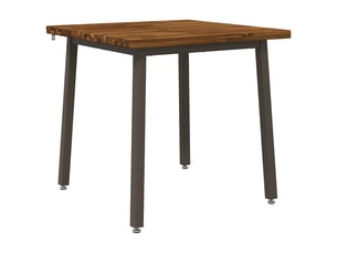 Table à manger 80x80x75 cm bois d'acacia massif naturel et café carré shl62085