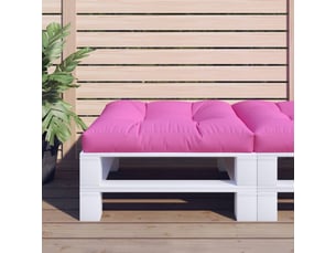 Coussin de palette, coussin de chaise, coussin de canapé rose 70x70x12 cm tissu cf55434