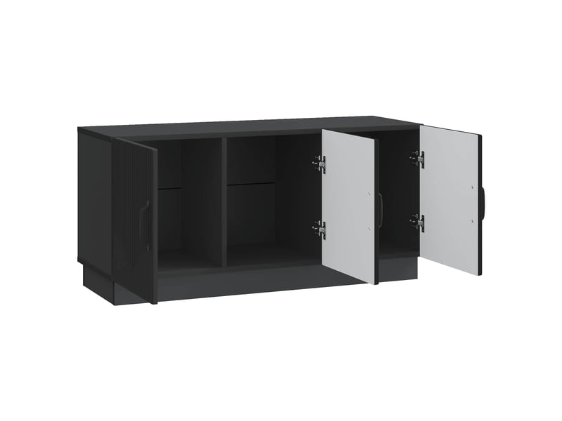  Meuble tv - banc tv - meuble de rangement noir 99 x 34,5 x 47 cm bois d'ingénierie  - Conforama E