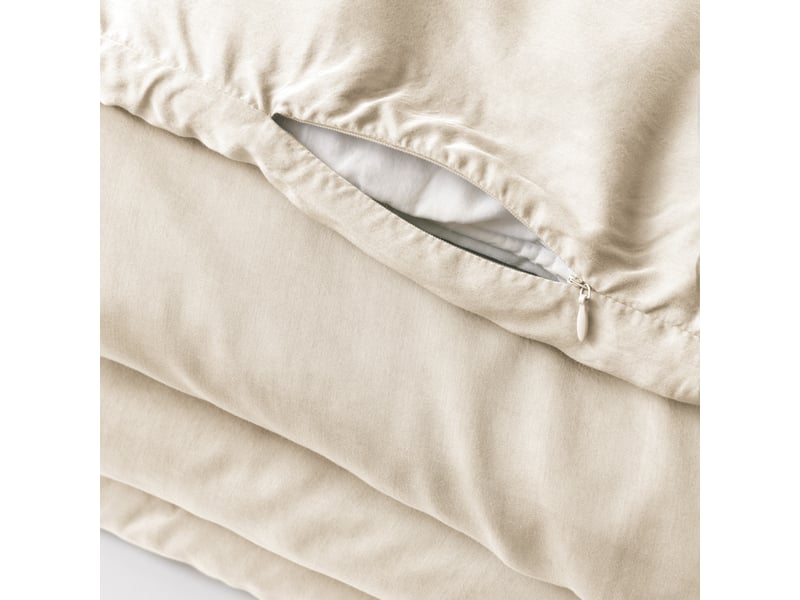  Housse de couette 140x200 cm lyocell gabrielle naturel PD24940 - Conforama B