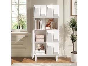 Vitrine coloris blanc <strong>VIVRYN</strong> <strong></strong> - 60.5 cmx135.5 cm