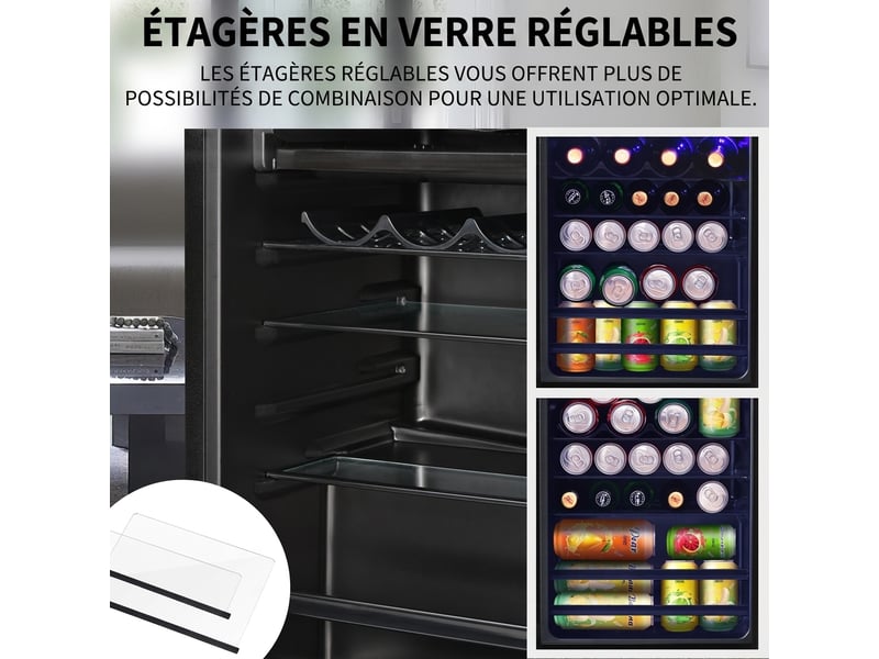  Réfrigérateur 76l avec congélateur 6l pose libre silencieux 43db led  - Conforama D