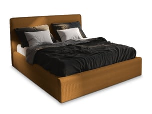 Lit coffre 140x200 cm <strong>MASSENO</strong>  <strong></strong> coloris jaune