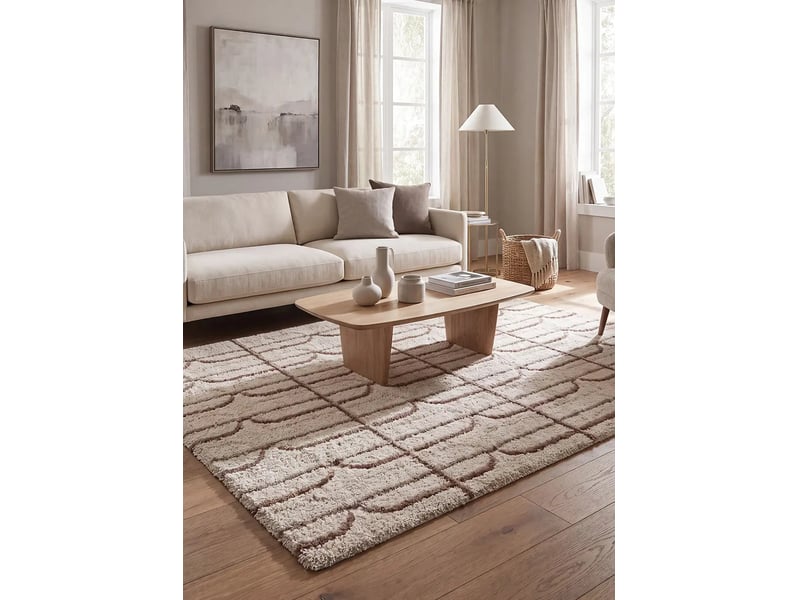  Tapis enfant shaggy scandinave crème rose, 80 x 150 cm 51733 - Conforama B