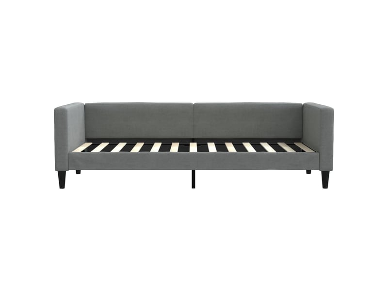 Lit simple- lit adulte - lit de repos sans matelas gris foncé 80x200 cm tissu - Conforama B