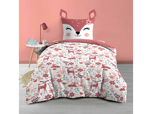 Housse de couette enfant réversible bichette – 140 x 200 cm + drap housse 90 x 190 cm