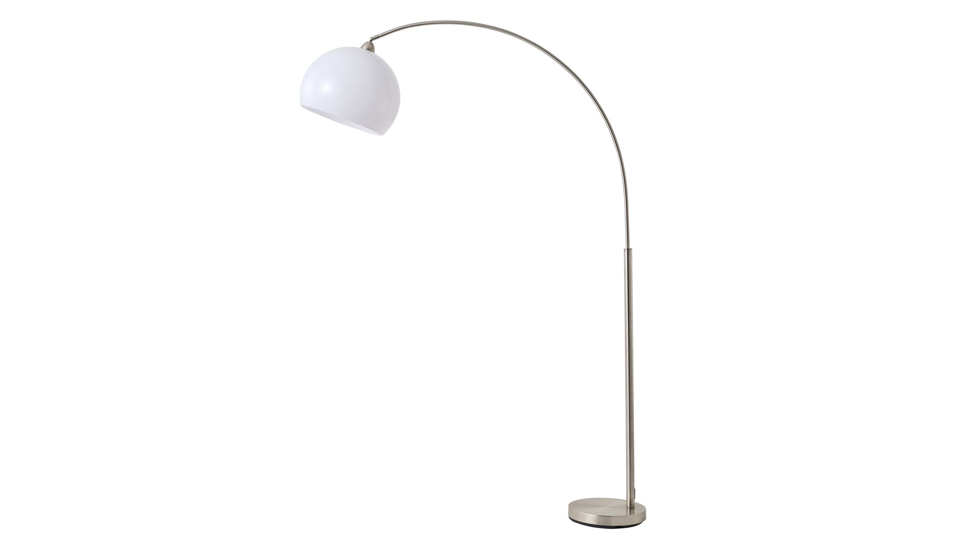 CONFORAMA Lampadaire Métal chromé 190 cm blanc NARO