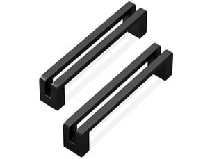 Poignées de meubles amxcnoy, distance entre les centres de 128 mm, poignées pour tiroirs, noires, 2 unités.