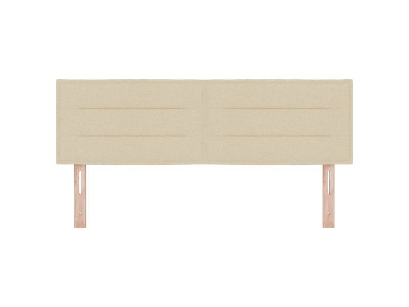 Tête de lit ; panneau de tête pour lit design lines crème 140 cm en tissu  - Conforama F