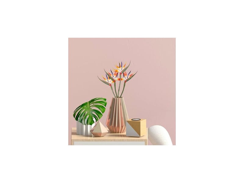  Fleur d'oiseau de paradis, plantes vertes authentiques pour la maison, le jardin, le bureau, les décorations de mariage (220318xy03-1)  - Conforama E