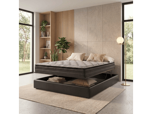 Ensemble matelas et sommier 160x200 cm Ressorts + mémoire de forme <strong>Sampur</strong> <strong>PREMIUM</strong> soutien Medium épaisseur 25 cm