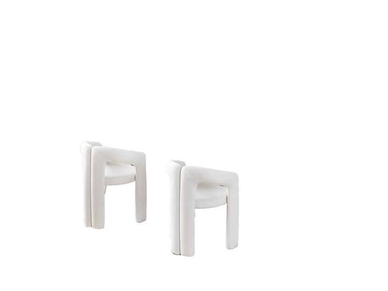  Lot de 4 chaises de salle à manger en velours avec accoudoirs evryae  - Conforama E