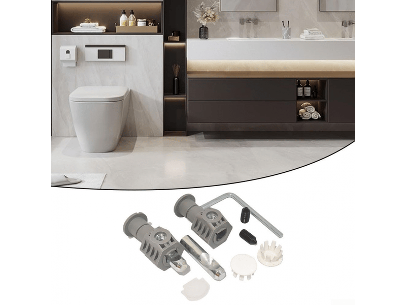  Kit de fixation universel pour wc suspendu, charnière de fixation, pour fixer solidement les wc suspendus (gris)  - Conforama B