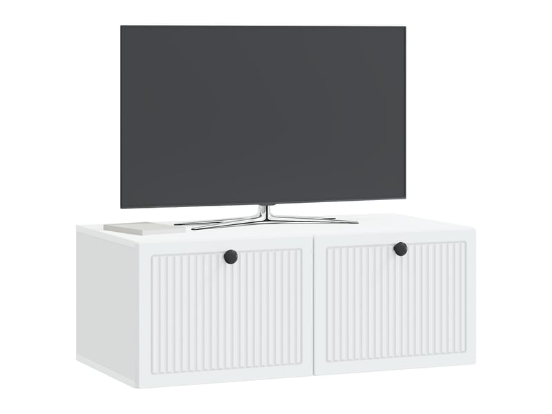  Meuble tv - banc tv - meuble de rangement mural blanc 78,5 x 41 x 30 cm bois d'ingénierie  - Conforama C