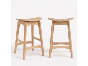 tabouret de bar  MAISON PAVANE Jude - marron hauteur d'assise 63 cm vendu Par paire