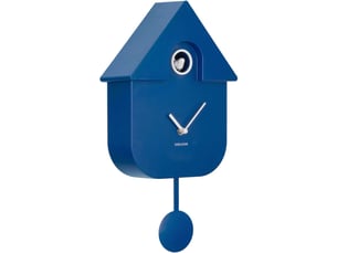 Horloge murale moderne cuckoo bleu cobalt