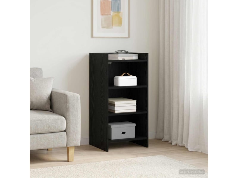  Buffet - bahut - meuble de rangement chêne noir 40 x 36 x 80 cm bois d'ingénierie  - Conforama B