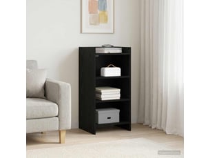 Buffet - bahut - meuble de rangement chêne noir 40 x 36 x 80 cm bois d'ingénierie