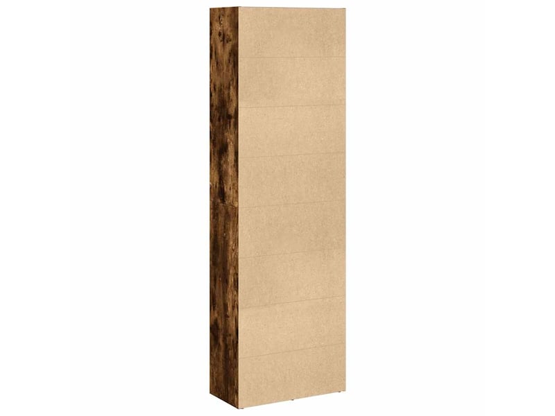  Bibliothèque, étagère de rangement chêne fumé 60x30x189 cm bois d'ingénierie  - Conforama E
