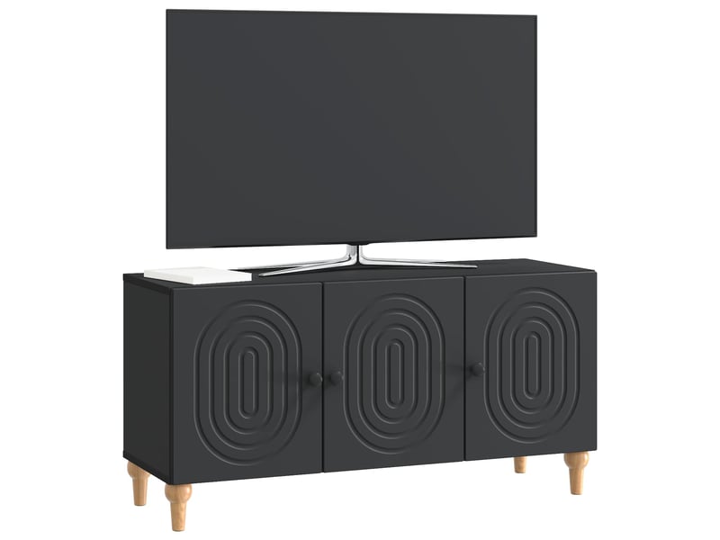  Meuble tv - banc tv - meuble de rangement 99 x 34,5 x 50 cm noir bois d'ingénierie  - Conforama C