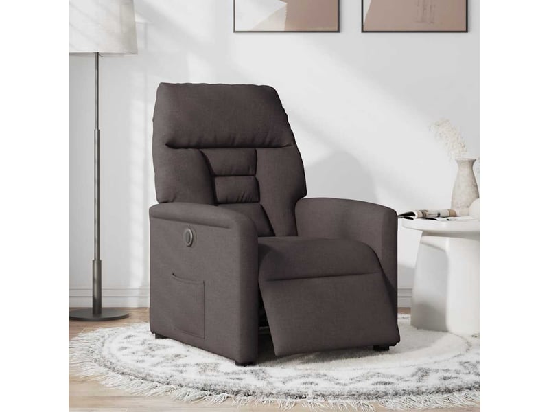  Vidaxl fauteuil inclinable électrique marron foncé tissu  - Conforama B