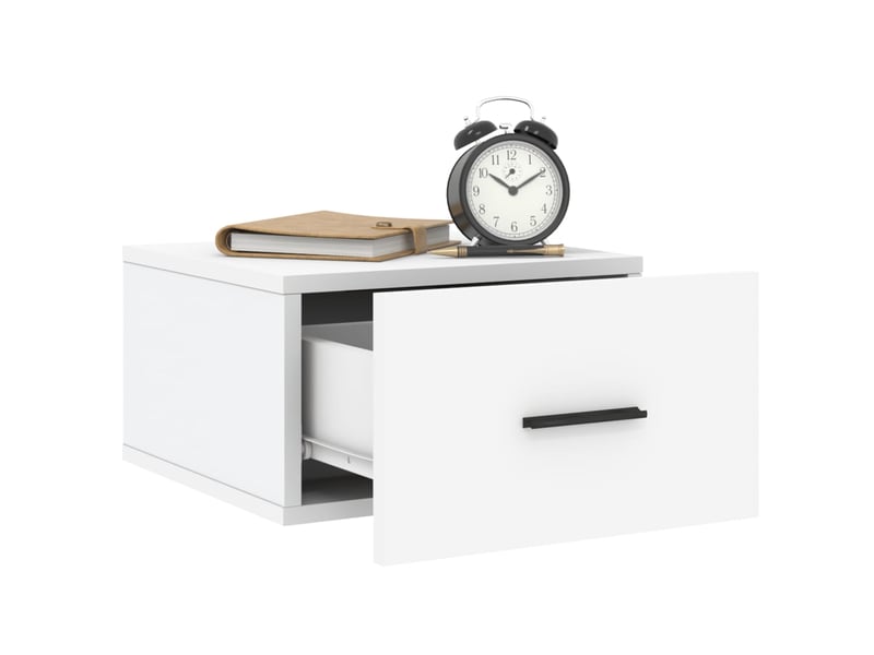  Table de chevet - cabinet de chevet - table de nuit murale blanc 35x35x20 cm  - Conforama C