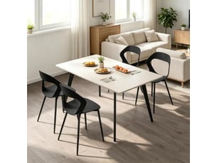 Set de 4 chaises de salle à manger – design moderne, dossier ergonomique, piètement élancé