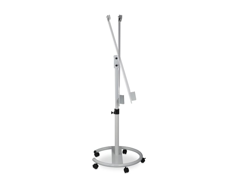  Tableau blanc mobile de présentation réglable hauteur 180 x 90 cm pratiques roulettes et rangement en métal blanc 13_0008556  - Conforama C