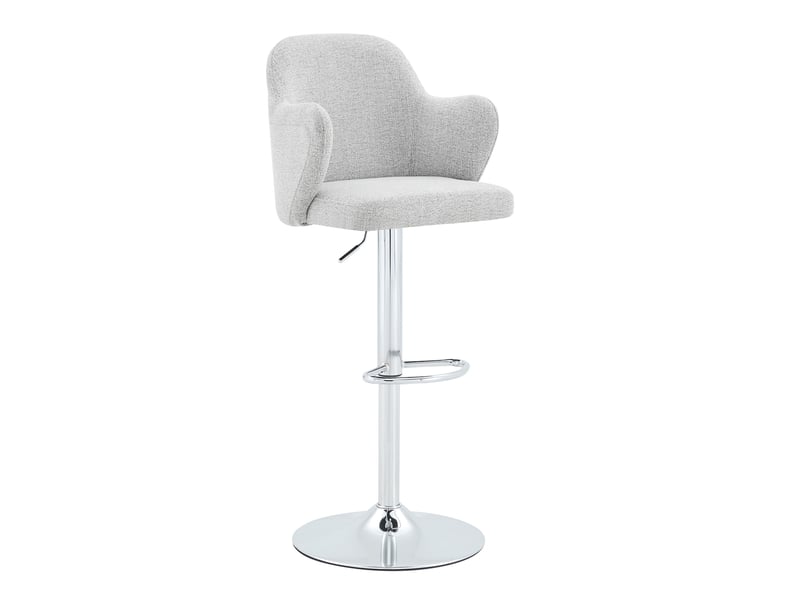  Lot de 2 tabourets de bar pivotants réglables en tissu gris clair W3658P437732 - Conforama B