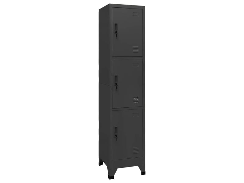  Armoire à casier, rangement de bureau anthracite 38x45x180 cm acier shl5700  - Conforama B