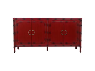 Buffet en bois rouge 178,5x45,5x89 cm h