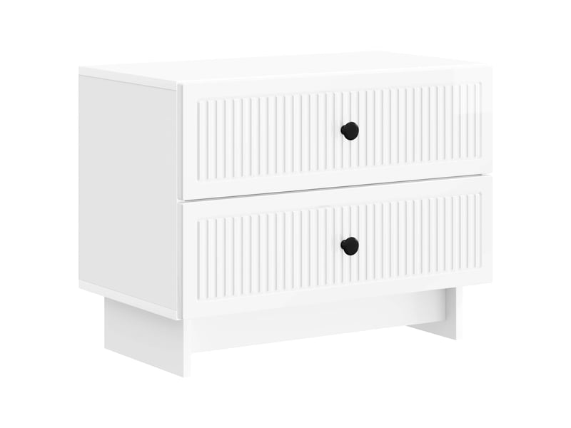  Table de chevet blanc brillant 62 x 34,5 x 47,5 cm  - Conforama B