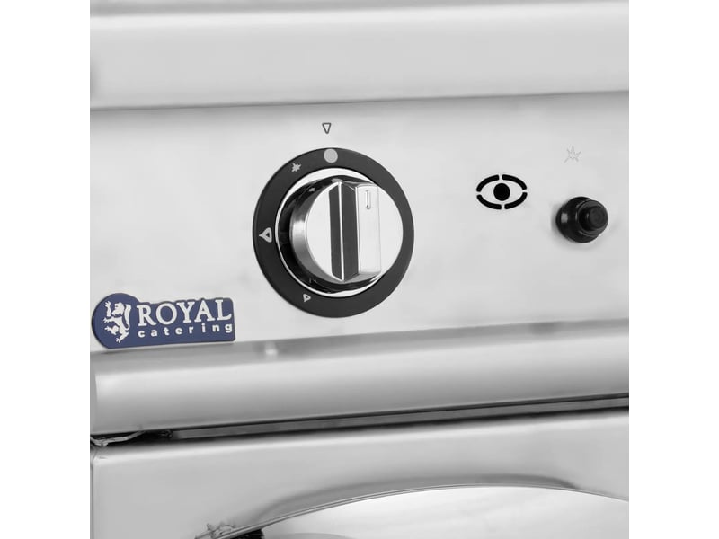  Plancha gaz 12 kw lisse 50 300 °c propane lpg gaz naturel armoire intégrée acier inoxydable acier chromé argent métallisé 14_0009531  - Conforama B